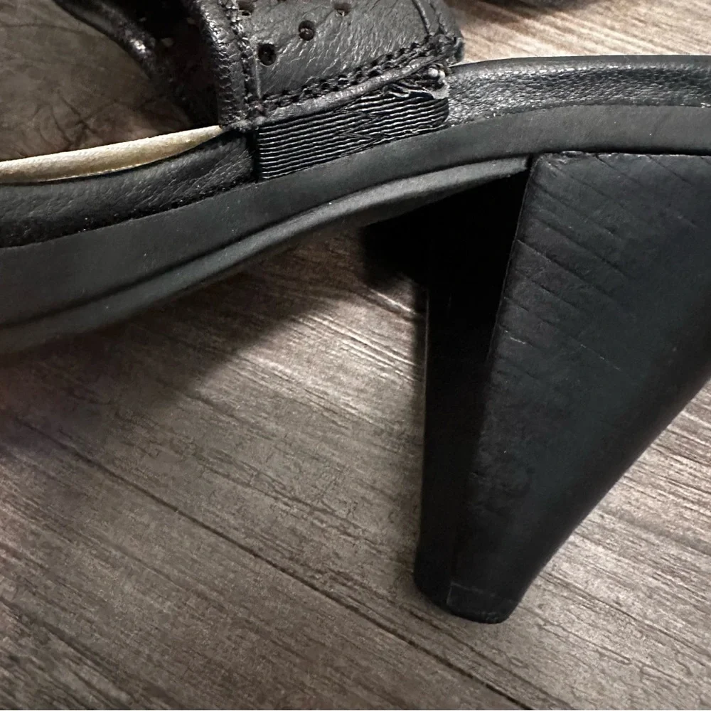 Black KENNETH COLE REACTION Ankle Strap Leather Women Shoes - Size 7.5 - Picture 8 of 14
